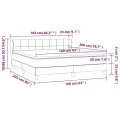 cadre de lit avec matelas Bleu 160x200 cm Tissu