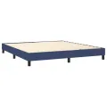 cadre de lit avec matelas Bleu 160x200 cm Tissu