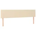 cadre de lit avec matelas Crème 160x200 cm Tissu