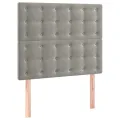 Tête de lit à LED Gris clair 90x5x118/128 cm Velours