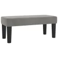 cadre de lit et matelas Gris clair 90x200 cm Velours