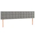 cadre de lit matelas et LED Gris clair 180x200 cm