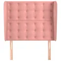 Tête de lit avec oreilles Rose 103x23x118/128 cm Velours