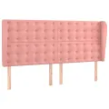 cadre de lit matelas et LED Rose 200x200 cm Velours