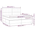 cadre de lit matelas et LED Rose 200x200 cm Velours
