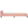 Cadre de lit avec tête de lit Rose 100x200 cm Velours