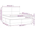 cadre de lit et matelas et LED Bleu 160x200 cm Tissu
