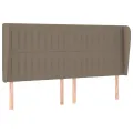 cadre de lit avec matelas Taupe 180x200 cm Tissu