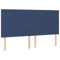 cadre de lit et matelas et LED Bleu 180x200 cm Tissu