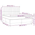 cadre de lit et matelas et LED Bleu 180x200 cm Tissu