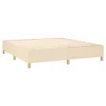 cadre de lit avec matelas Crème 180x200 cm Tissu