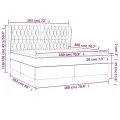 cadre de lit avec matelas Crème 180x200 cm Tissu