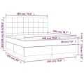 cadre de lit avec matelas Crème 180x200 cm Tissu