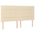 cadre de lit avec matelas Crème 180x200 cm Tissu