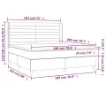 cadre de lit avec matelas Noir 180x200 cm Tissu