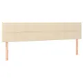 cadre de lit avec matelas Crème 180x200 cm Tissu