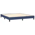 cadre de lit avec matelas Bleu 160x200 cm Tissu