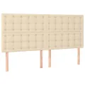 cadre de lit avec matelas Crème 180x200 cm Tissu