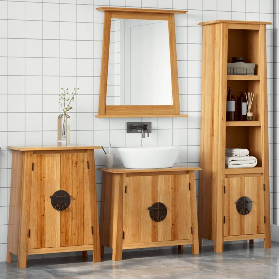 Ensemble de meubles de salle de bain 4 pcs bois de pin massif