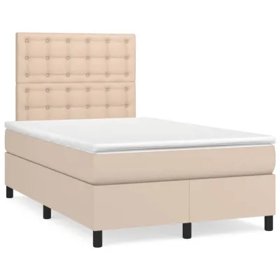 cadre de lit matelas cappuccino 120x190cm similicuir