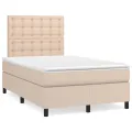 cadre de lit matelas cappuccino 120x190cm similicuir