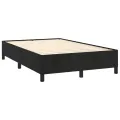 cadre de lit et matelas LED noir 120x190 cm velours