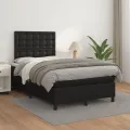 cadre de lit avec matelas noir 120x190 cm similicuir