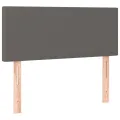 cadre de lit avec matelas gris 120x190 cm similicuir