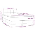 cadre de lit matelas et LED noir 120x190 cm tissu