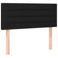 cadre de lit avec matelas noir 120x190 cm tissu