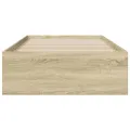 Cadre de lit et tiroirs chêne sonoma 90x190cm bois d'ingénierie