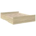 Cadre de lit et tiroirs chêne sonoma 150x200 cm bois ingénierie