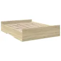 Cadre de lit et tiroirs chêne sonoma 150x200 cm bois ingénierie