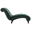 Chaise longue Velours Vert