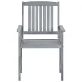 Chaises de jardin avec coussins 4 pcs Gris Bois d'acacia massif