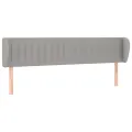 Tête de lit avec oreilles Gris clair 203x23x78/88 cm Tissu