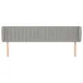 Tête de lit avec oreilles Gris clair 203x23x78/88 cm Tissu