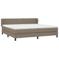 cadre de lit avec matelas Taupe 200x200 cm Tissu