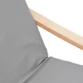 Chaise de relaxation avec repose-pied Gris clair Tissu