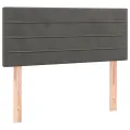 cadre de lit avec matelas Gris foncé 100x200 cm