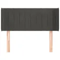 Tête de lit avec oreilles Gris foncé 93x16x78/88 cm Velours