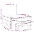 cadre de lit avec matelas rose 120x190 cm velours