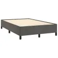 cadre de lit et matelas gris foncé 120x190cm velours