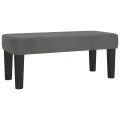 cadre de lit et matelas gris foncé 120x190cm velours