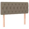 cadre de lit avec matelas LED Taupe 100x200 cm Tissu
