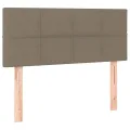 cadre de lit avec matelas Taupe 100x200 cm Tissu