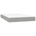 cadre de lit matelas LED Gris clair 120x200 cm Tissu