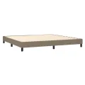 cadre de lit et matelas et LED Taupe 200x200cm Tissu