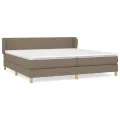 cadre de lit avec matelas Taupe 200x200 cm Tissu