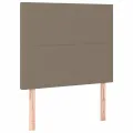 cadre de lit avec matelas Taupe 100x200 cm Tissu
